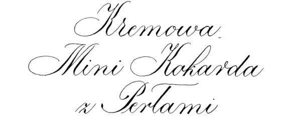 Kremowa Mini Kokarda z Perłami