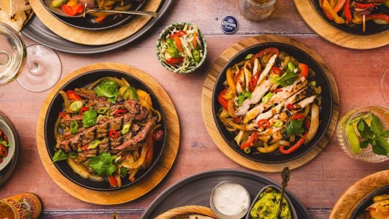 Fajitas at Las Iguanas Fajitas at Las Iguanas