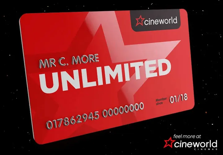 Cineworld Unlimited card Cineworld Unlimited card