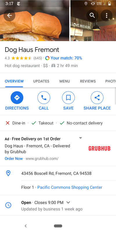 Google My Business - Dog Hause Fremont
