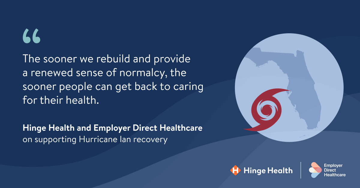 Road to recovery Hinge Health and Employer Direct Healthcare come