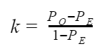 Cohen’s Kappa Coefficient Formula