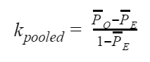 Formula for Calculating Pooled Kappa (kpooled)