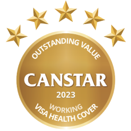 Outstanding value, Canstar 2023 Award for Working Visa Health Cover