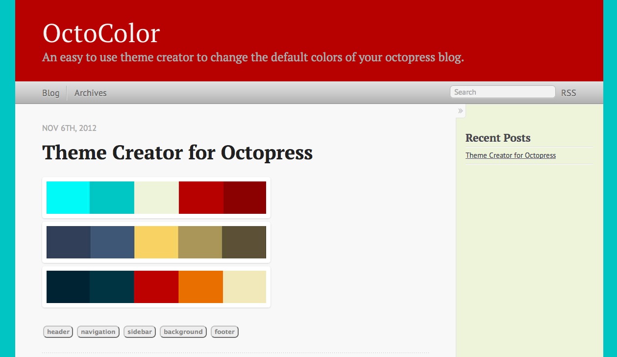 Blog: Theme Octocolor