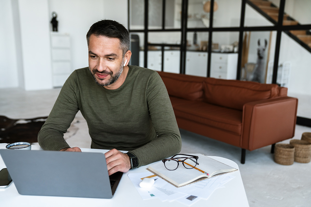 male student learning to become a data scientist