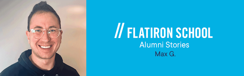 Max G Headshot and Alumni Stories banner