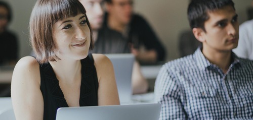Students learning Data Science at Flatiron School