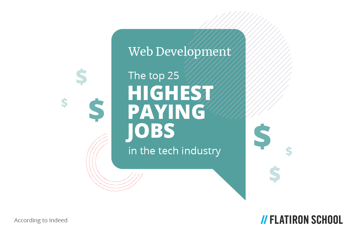 According to Indeed, web development is in the top 25 highest-paying jobs in the tech industry.