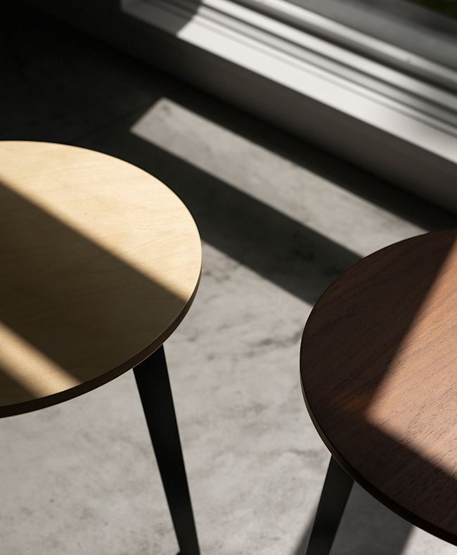Floyd Side Tables with Birch and Walnut tops
