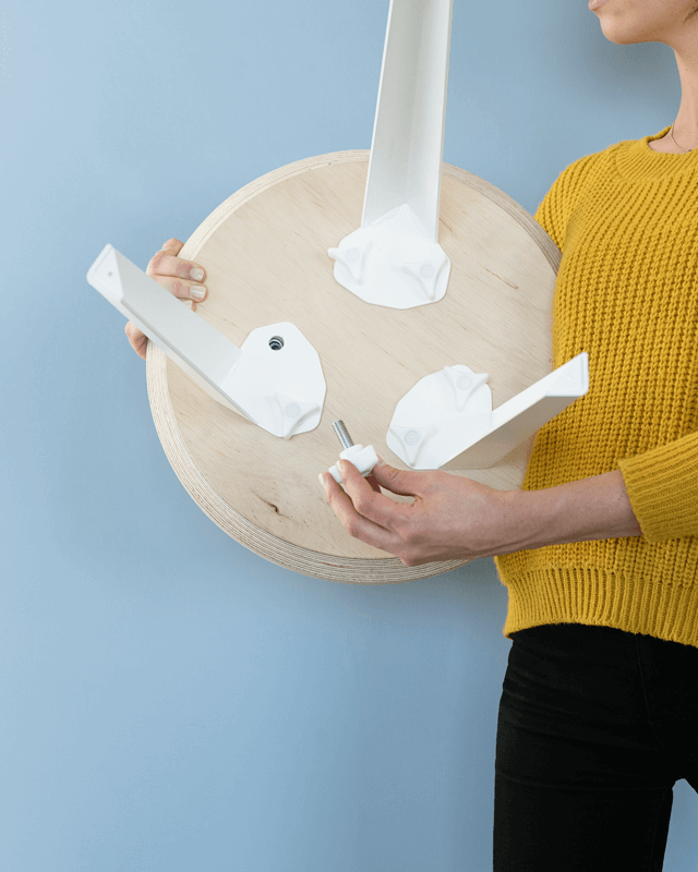 Side table upside down