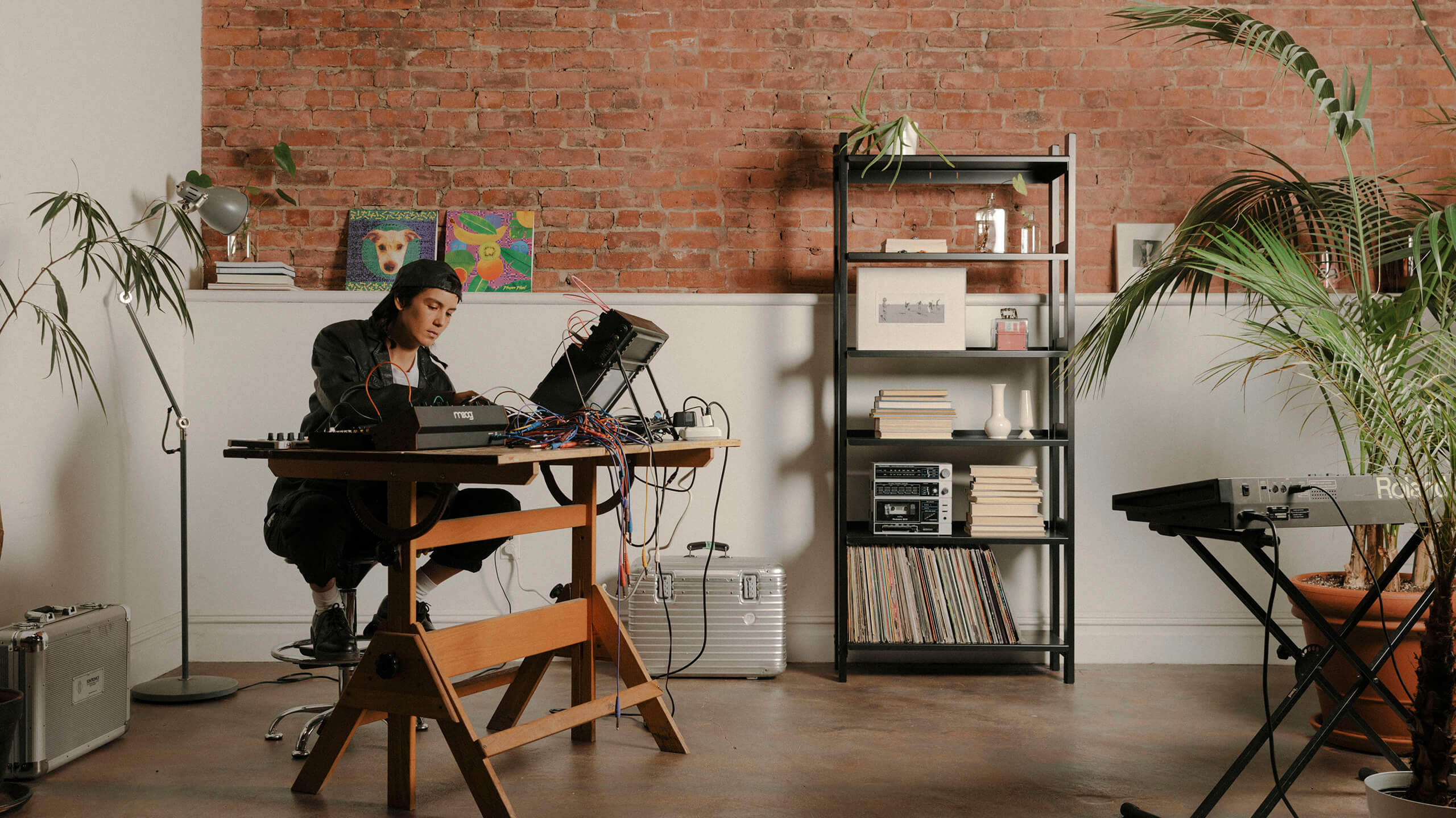 Artist in studio