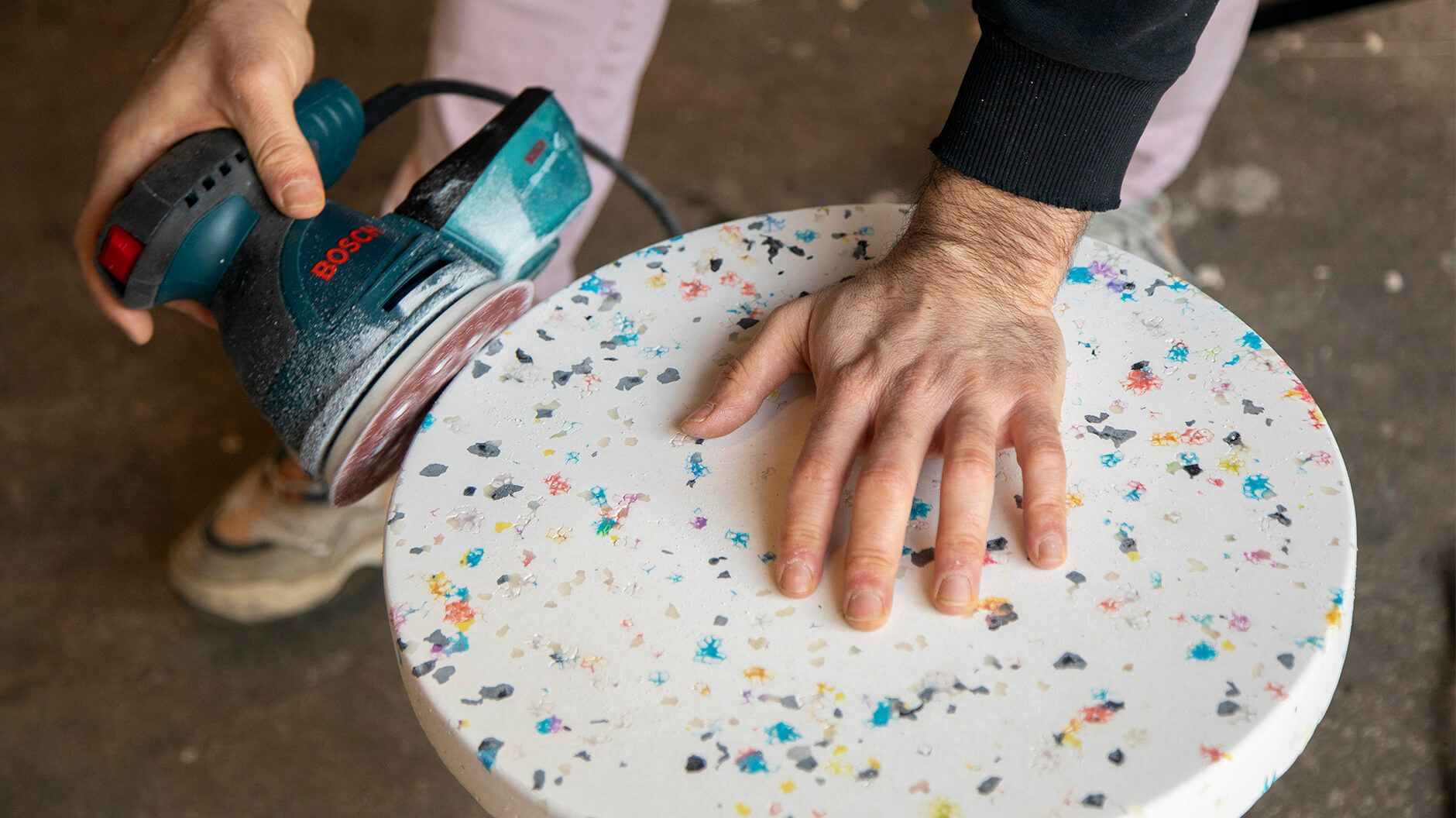Finishing the Thing Thing Table with Sander