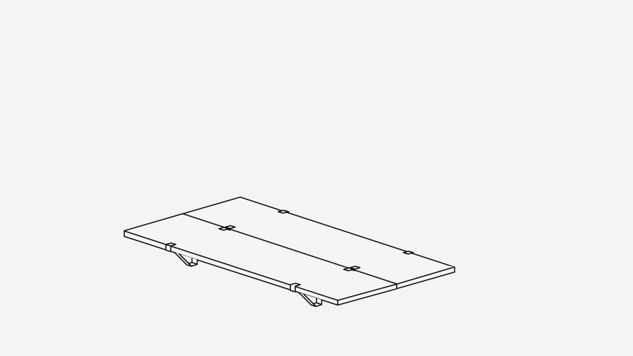 The Floyd Platform Bed assembly loop animation