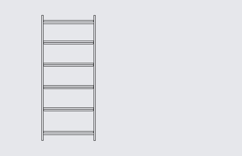 Animation of assembling the shelving system