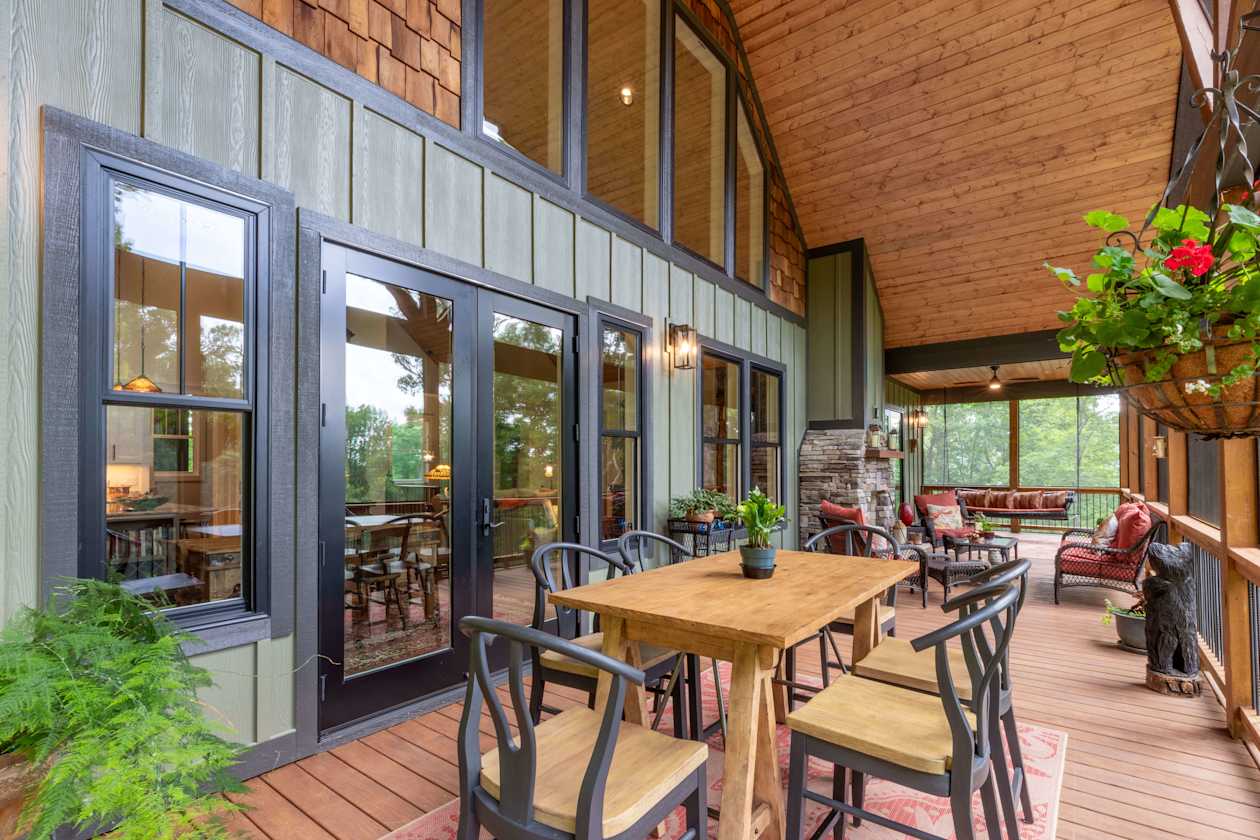 Exterior porch of Leite home in Asheville.