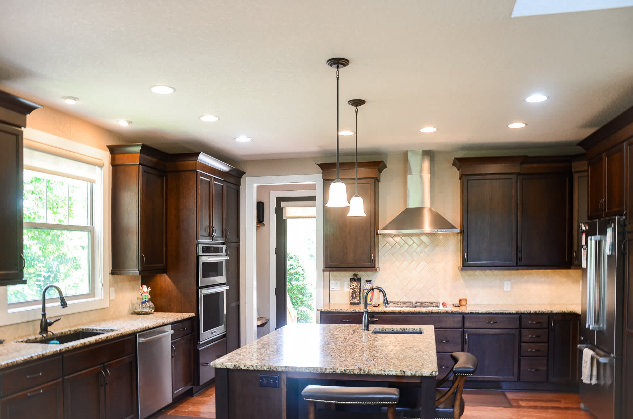 The kitchen of the Bacon residence.