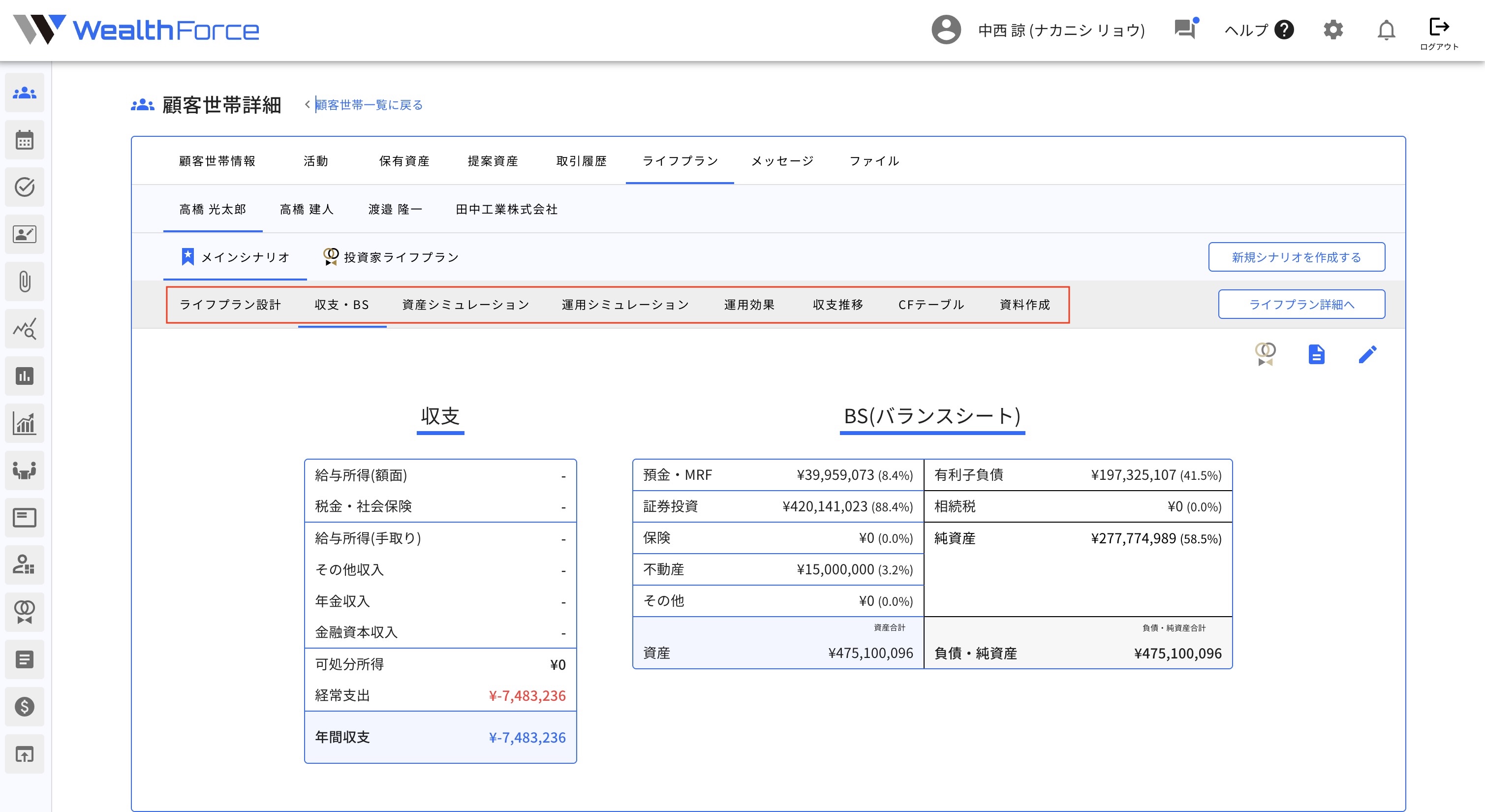 4.7.1 世帯ライフプラン 機能