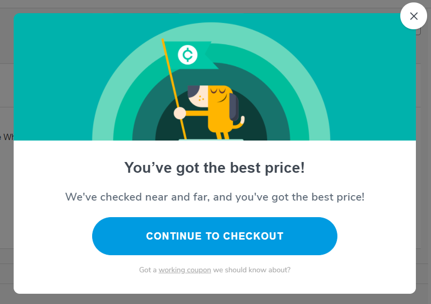 price finder screenshot of cently finding best price