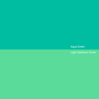 AquaGreenVsLightSeafoamGreen