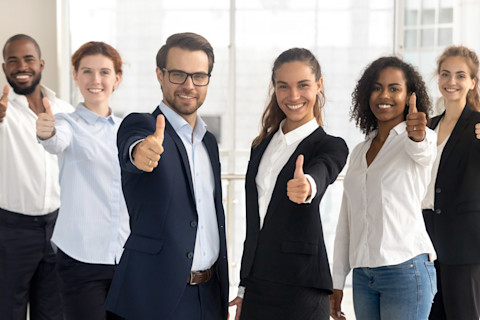 Using business people images on social media