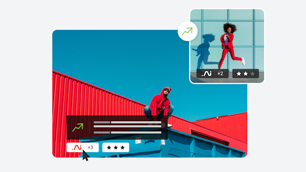 Beautiful visual assets and creative intelligence Make the most of your designs and feel confident in your creative direction, with Shutterstock Predict. AI discovers which images work best for your goals. Creative insights explain why they work. Win-win. Design with purpose and poise, every single time.