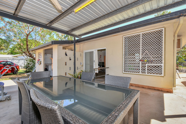 Patio with outdoor seating.