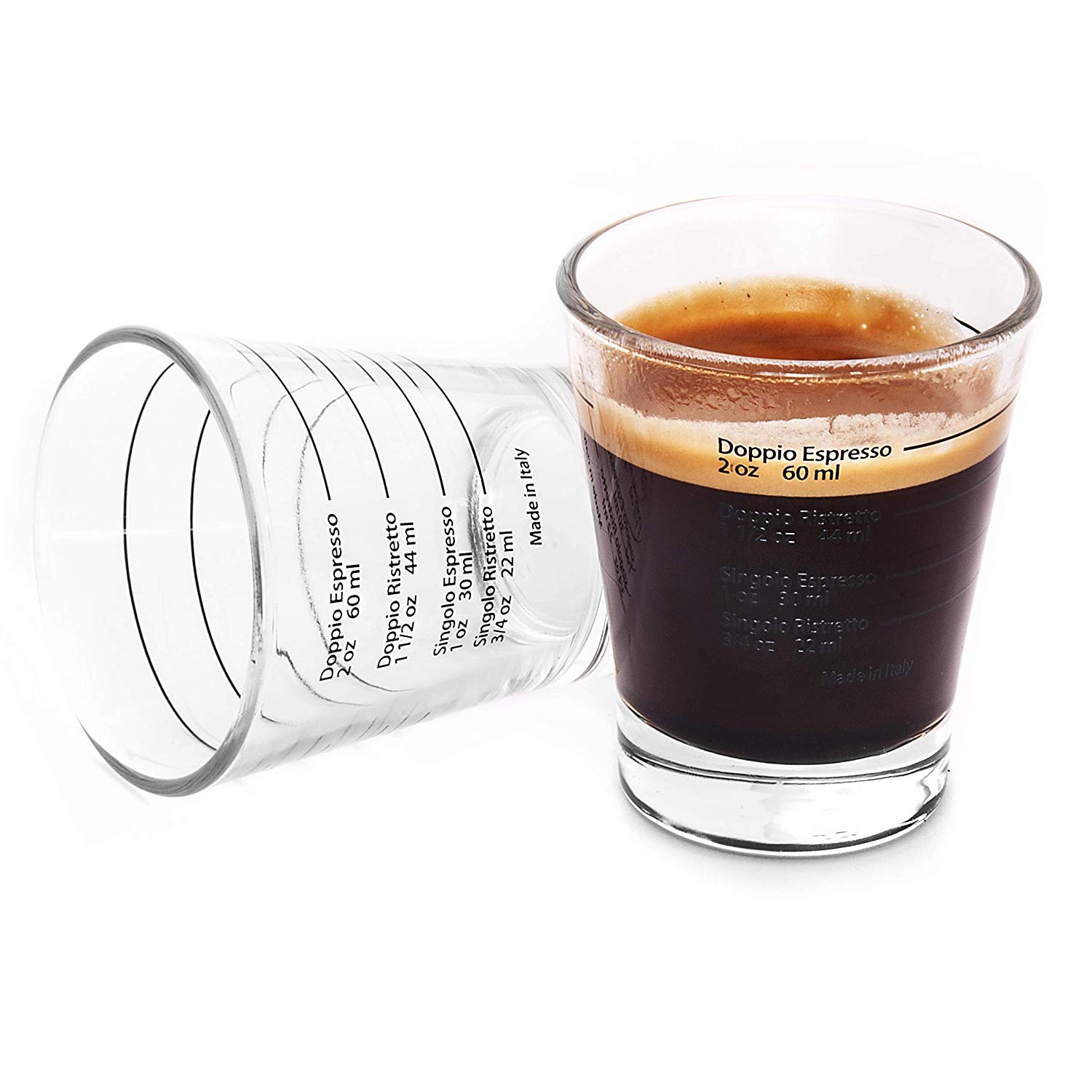 spiegel terugtrekken groef Espresso Shot Glass Measuring Barista Cup (Set of 2) | Cobaso - Spare Parts  for Espresso Coffee Machines
