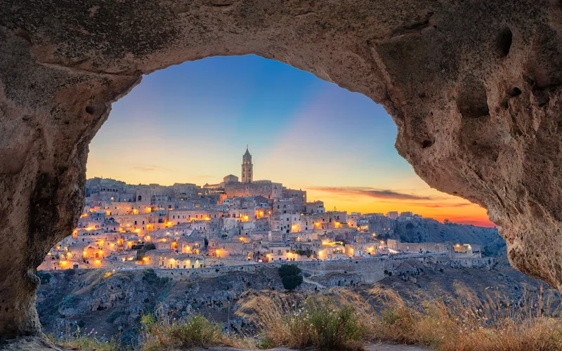 Visit Matera; an ancient cave city