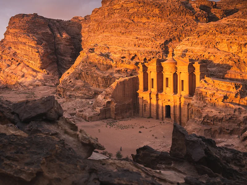 petra-jordan-monastery-aerial-view