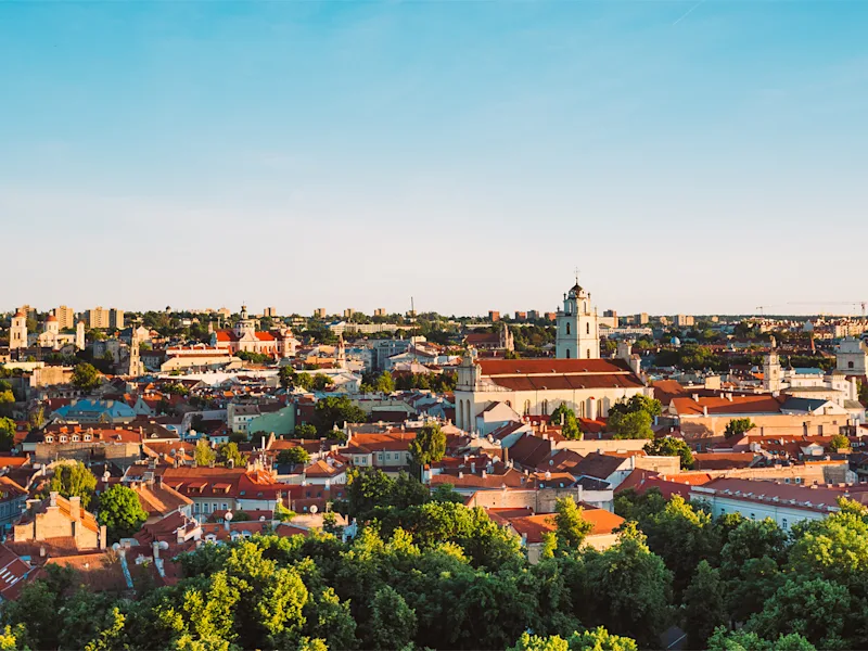 Vilnius-Lithuania-sunset-over-city
