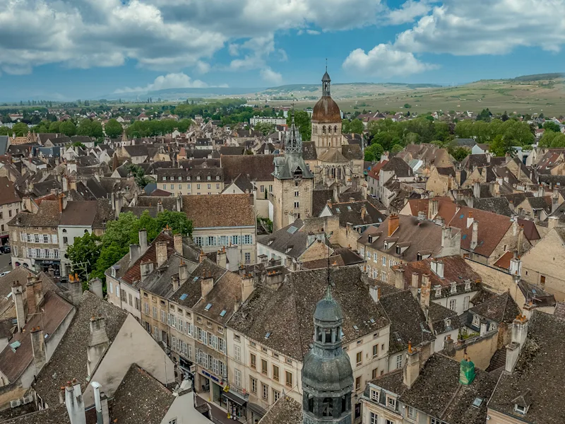 beaune-france-old-town-center-aerial