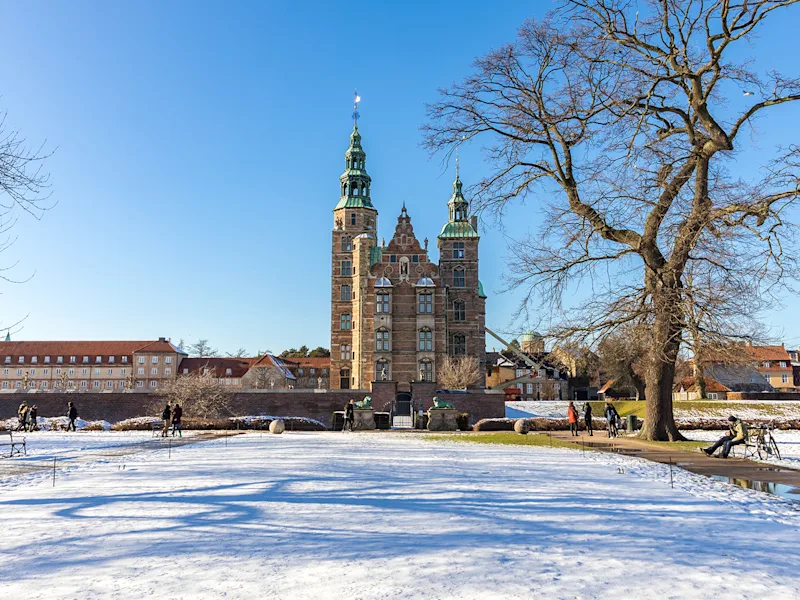Rosenborg-Castle-Copenhagen-Denmark-in-winter-day