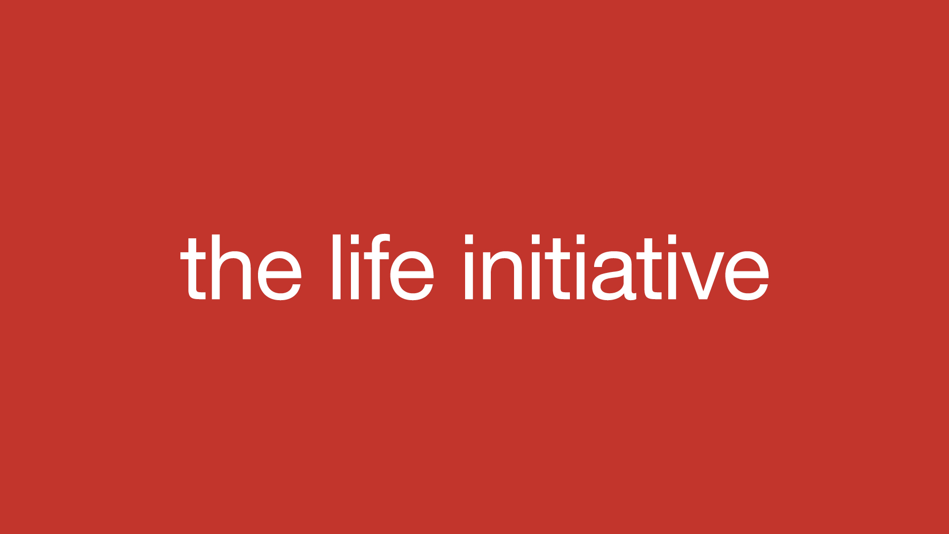 The Life Initiative banner