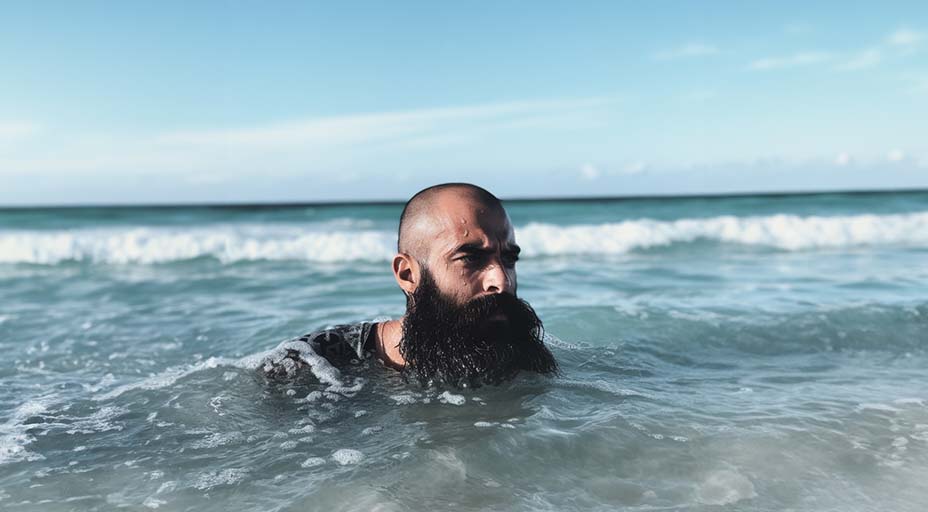Sea water beard