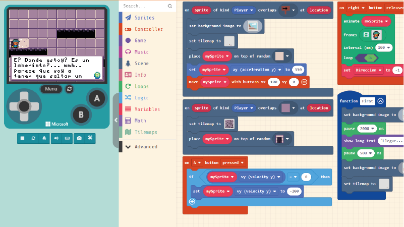 Cursos de programación para niños de desarrollo de videojuegos