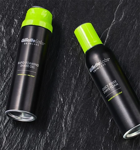 Gillette labs - shave gel and shave foam