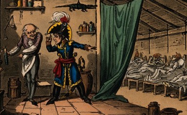 Cruikshank, 'Napoleon Bonaparte instructing the doctor to poison the plague victims', Wellcome Library, London