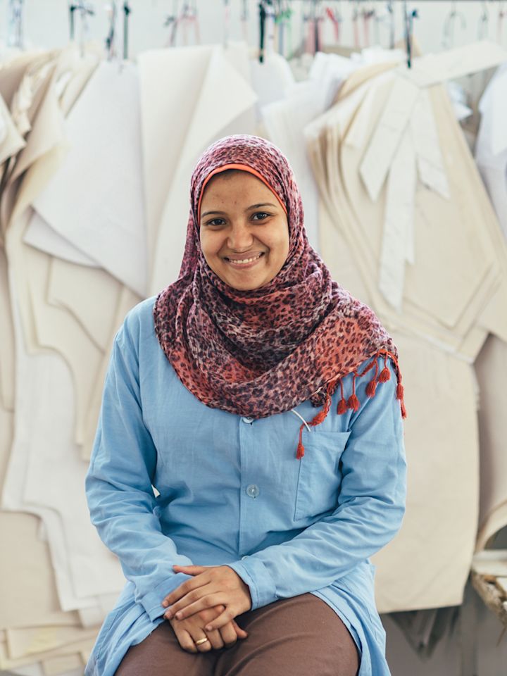 At the cut and sew factory, small town outside of Alexandria, Egypt