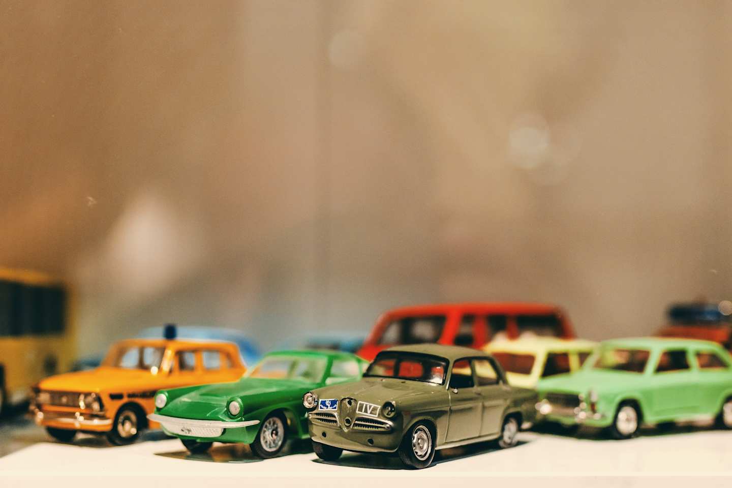 A collection of miniature toy cars