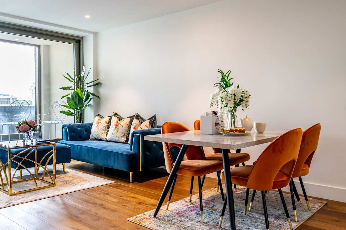 The living room with underfloor heating at The Carillonneur, Plum Guide home in York, England, UK