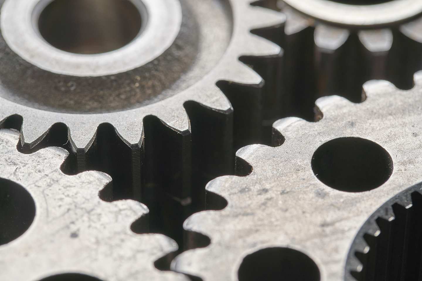Close up view of gears
