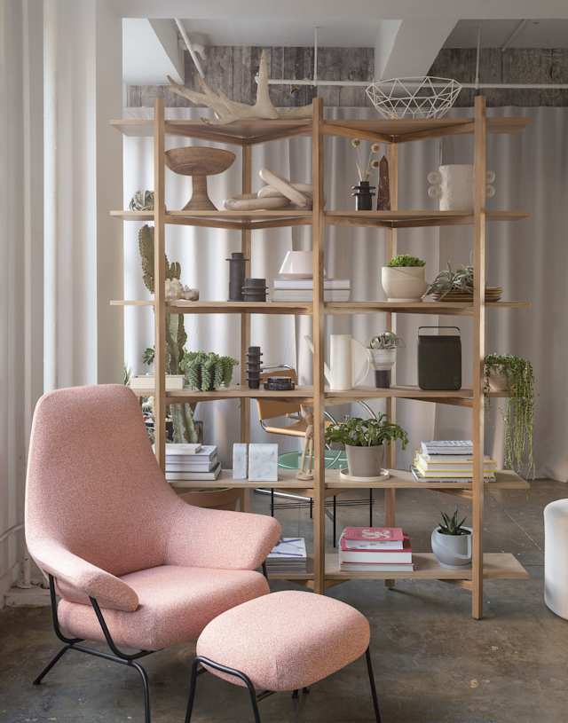 'Plum' - design-led shelving where spacing of objects is considered