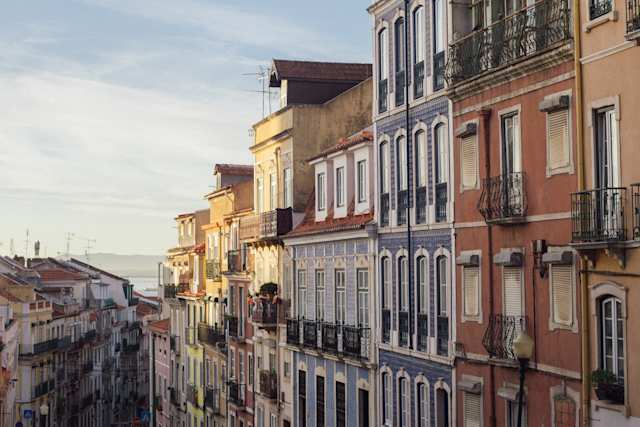 Lisbon Streets at Sunset