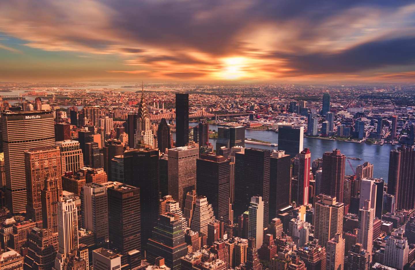 Skyline view of New York City