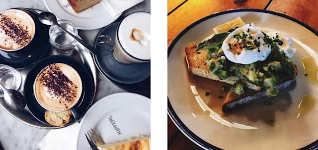 Before starting your busy day exploring Notting Hill stop for brunch or at least have a coffee to go.