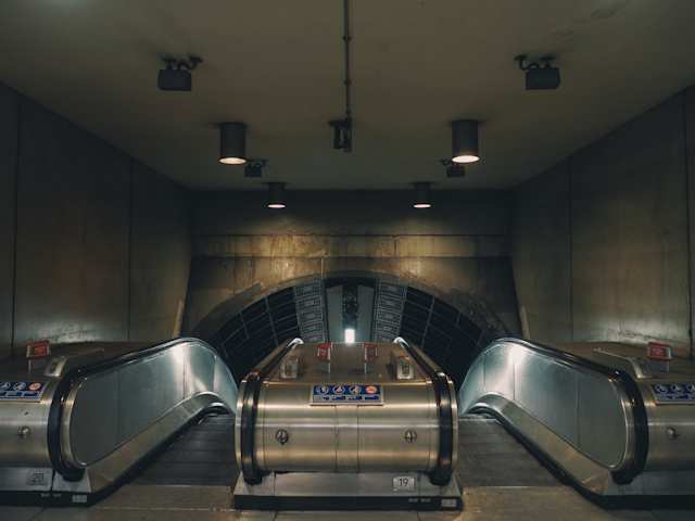 Escalators in the Tube