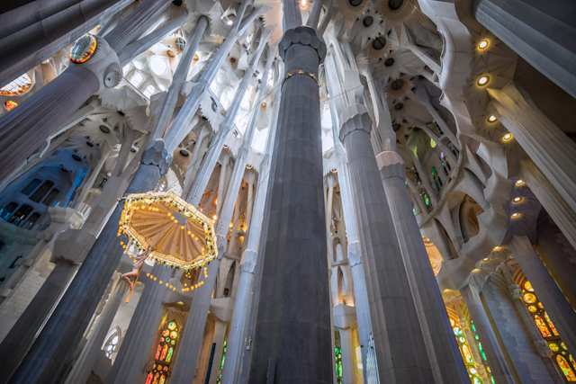 The Interior of the Sagrada Familia, Barcelona