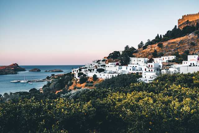 View over Rhodes Coastline, Greece