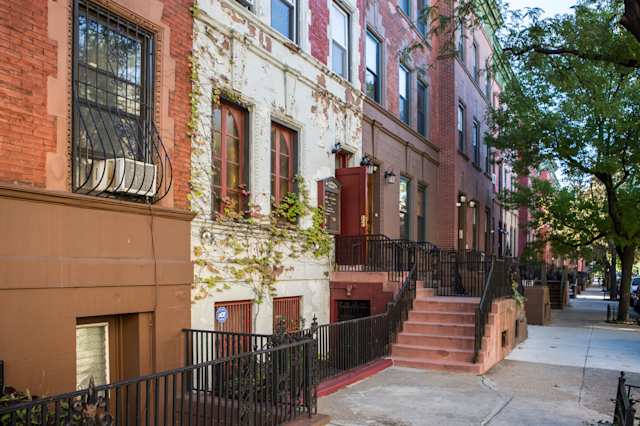 Brownstone Terraces in Harlem, Manhattan, New York City